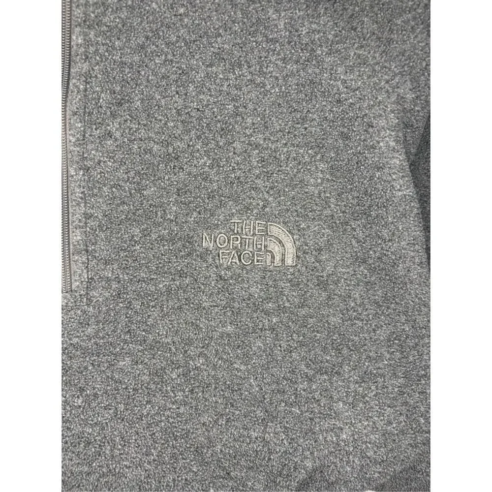 The North Face Men's Size Medium ¼ Zip Fleece lined Pullover Shirt Gray